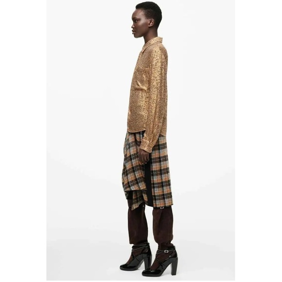 Zara limited edition wool plaid skirt - Picture 3 of 4